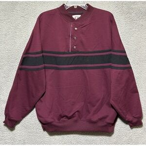 Vintage 90s Greenline International Pullover Shirt Mens L Purple Black Blokecore